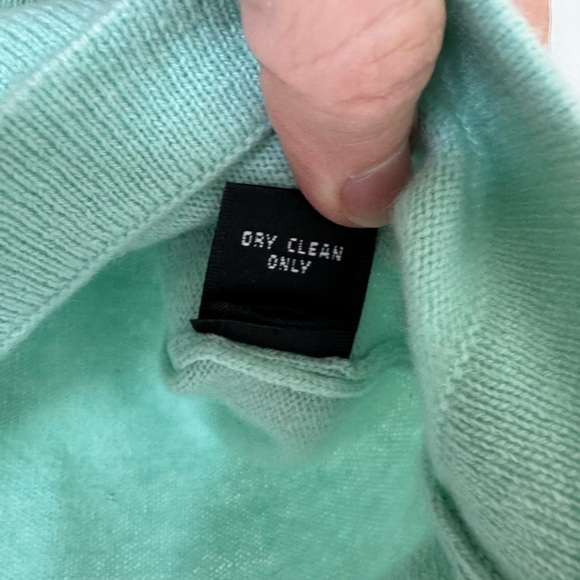 Vintage Linda Allard Ellen Tracy Mint Green Sleeveless Cashmere Shell / Lg - Picture 7 of 8